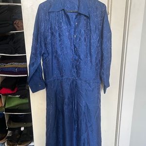 ZADIG & VOLTAIRE Blue Python Jacquard Dress Large